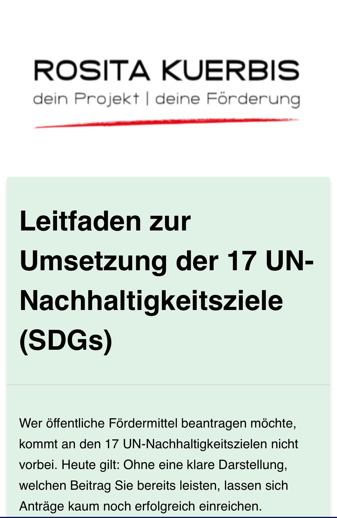 Nachhaltigkeitsziele